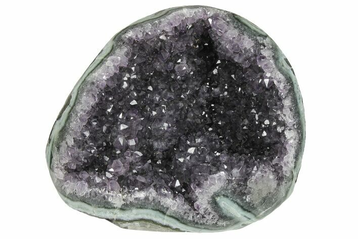 8.6" Purple Amethyst Geode With Polished Face - Uruguay